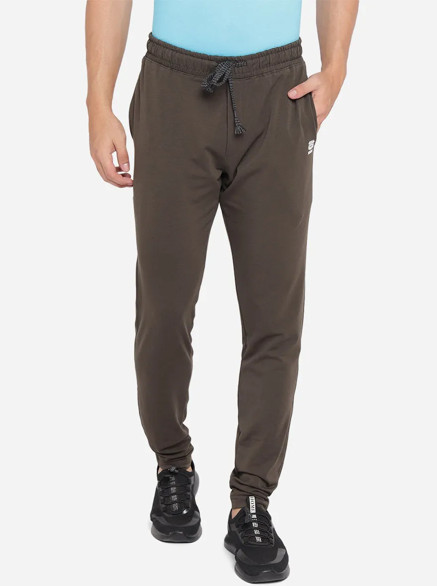 Olive Solid Regular Fit Track Pants | JadeBlue