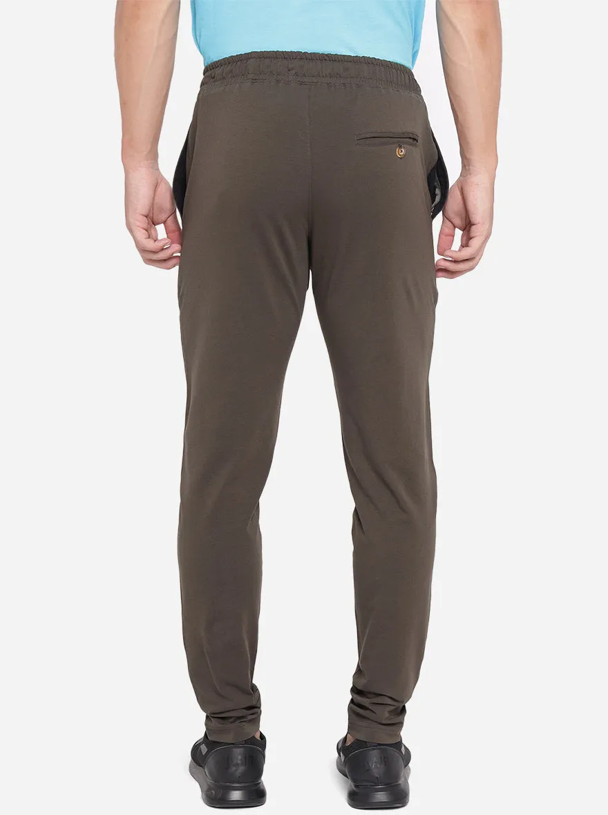 Olive Solid Regular Fit Track Pants | JadeBlue