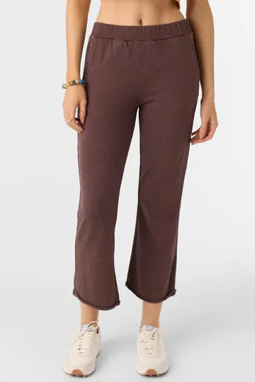 ONeill KARMA FRENCH TERRY CROPPED LOUNGE PANTS - CHOCOLATE