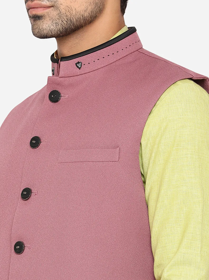 Onion Pink Bandhgala Jacket | JB Studio