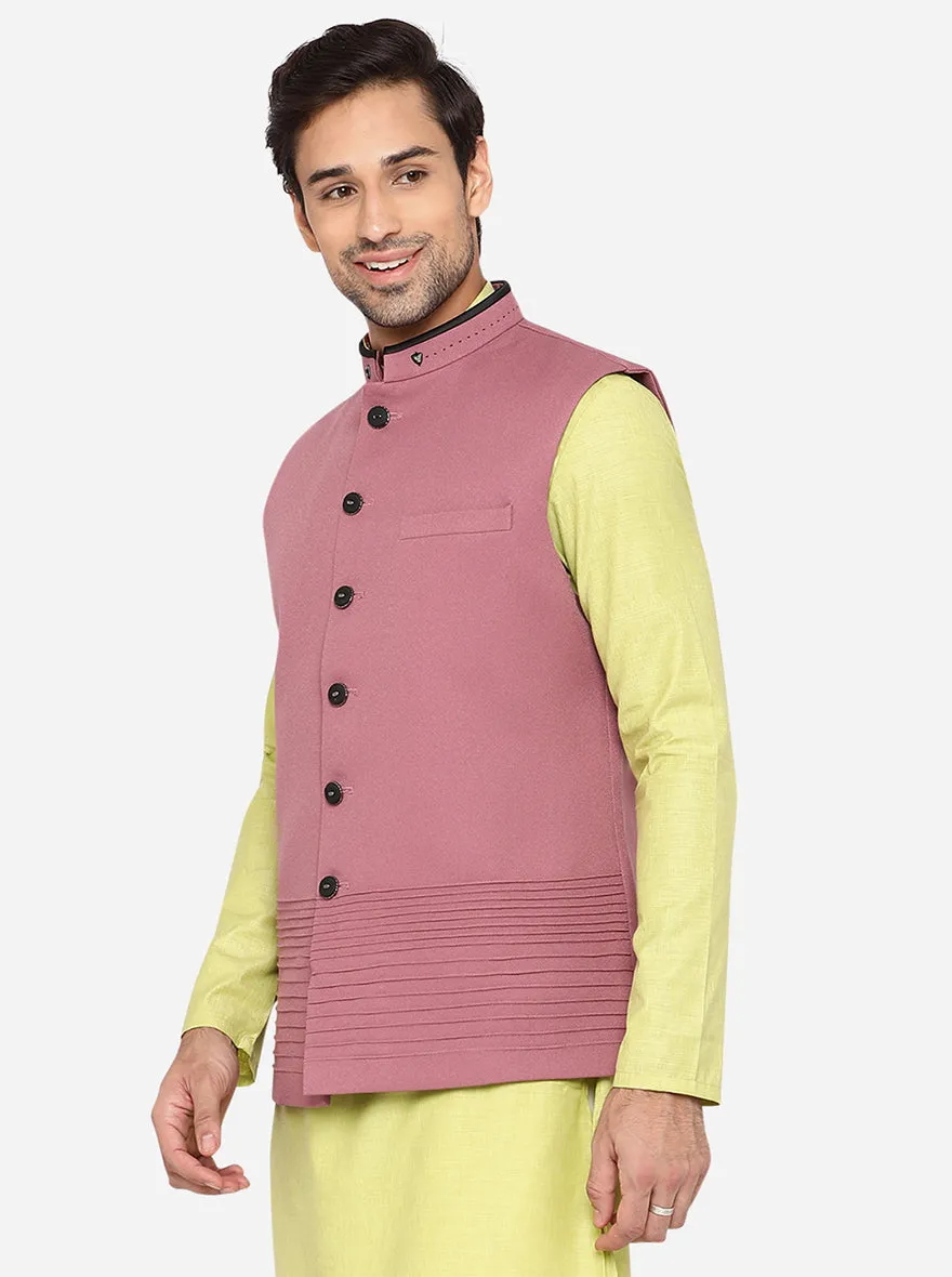 Onion Pink Bandhgala Jacket | JB Studio