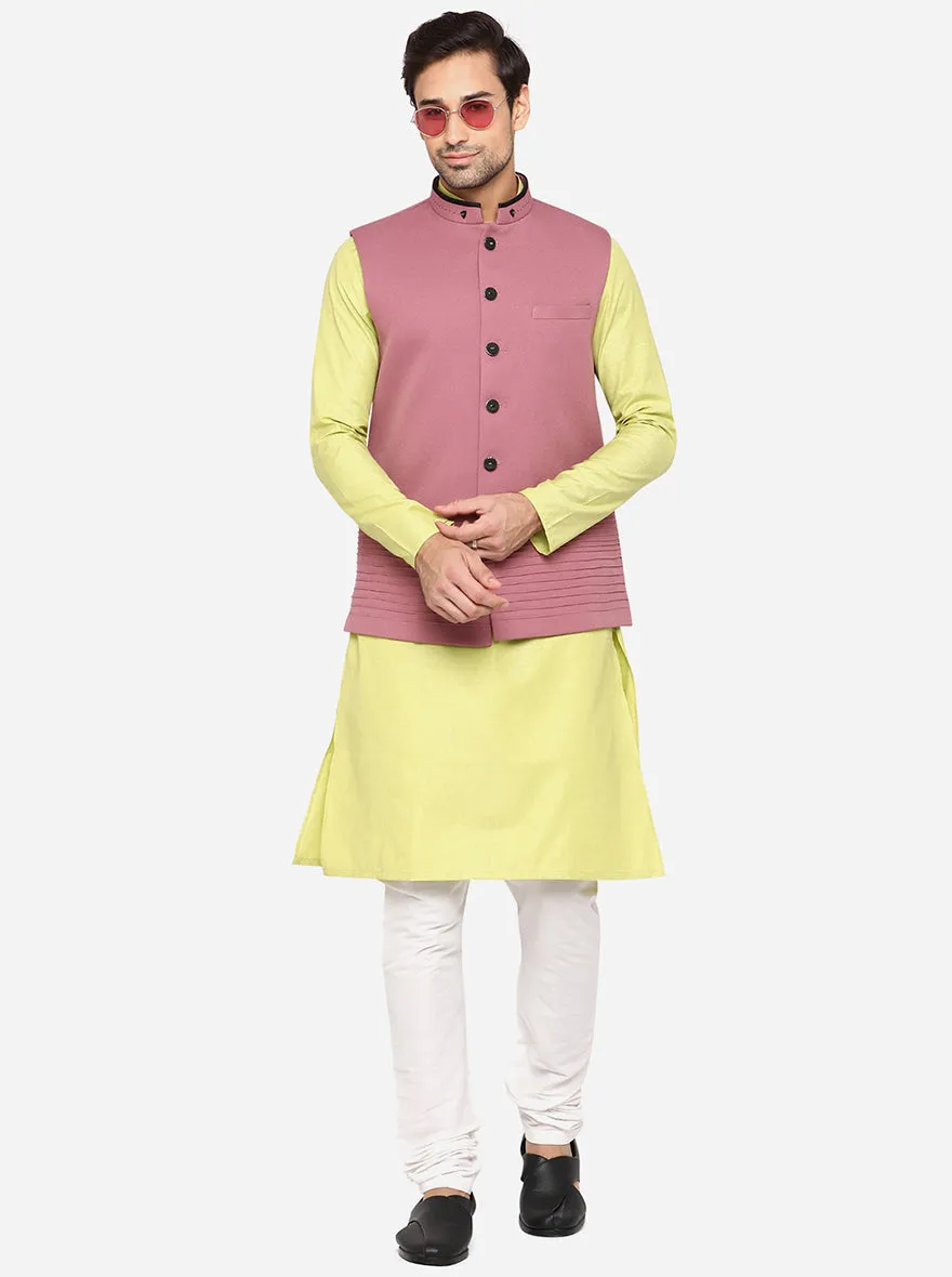 Onion Pink Bandhgala Jacket | JB Studio