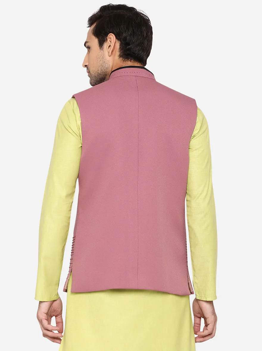 Onion Pink Bandhgala Jacket | JB Studio