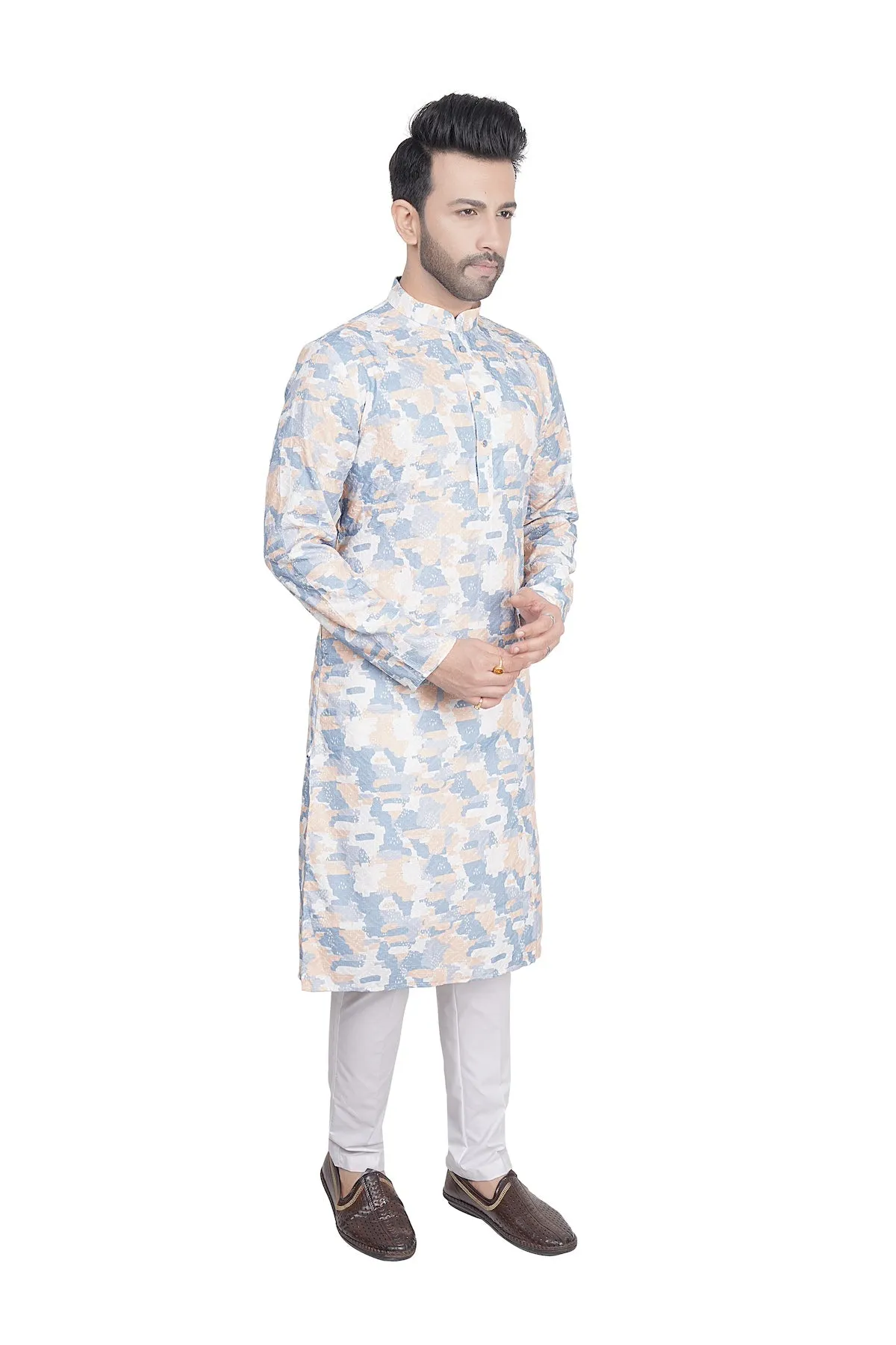 Printed menswear kurta