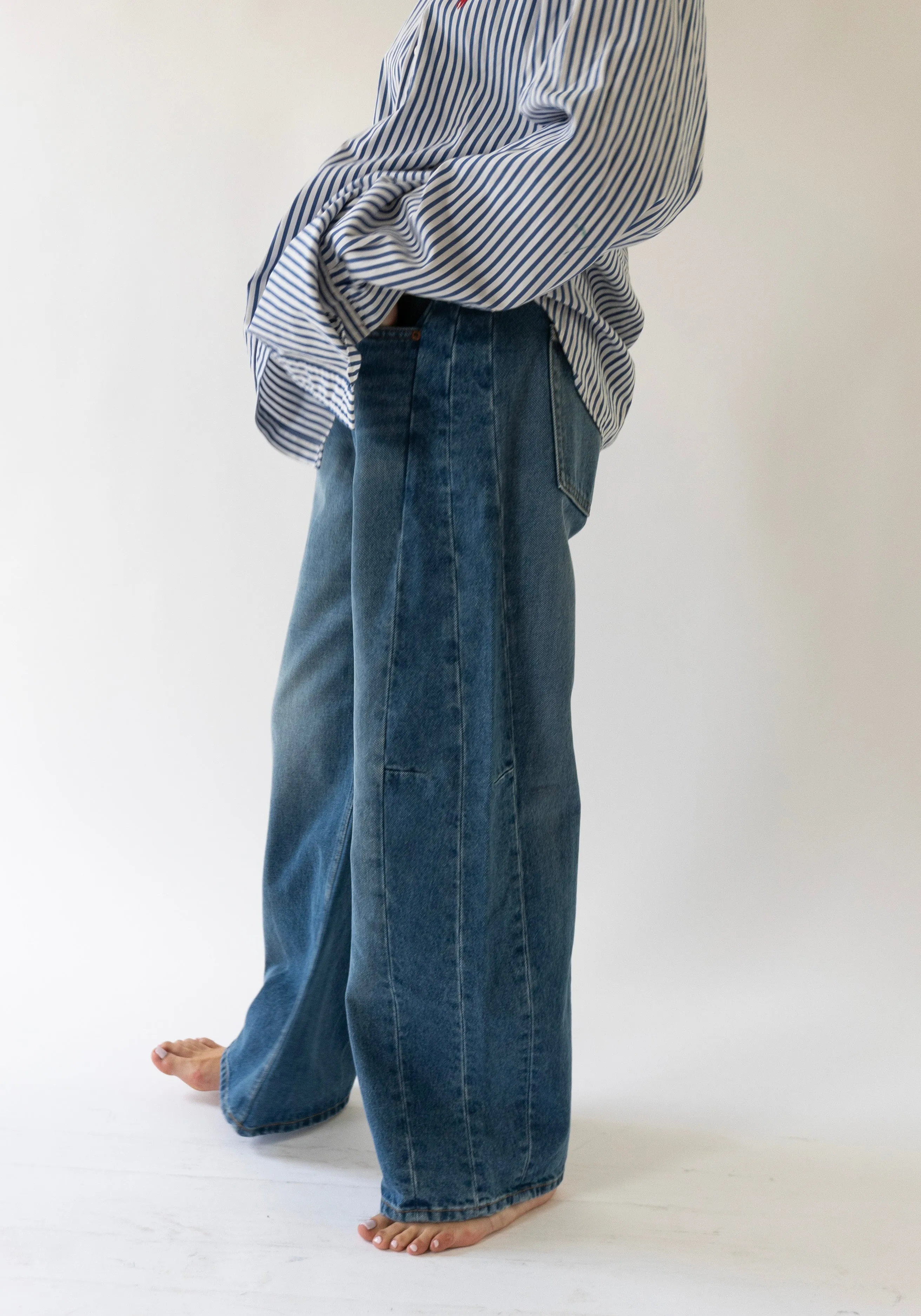 Relaxed Lasso Long Jean in Hyde Wash