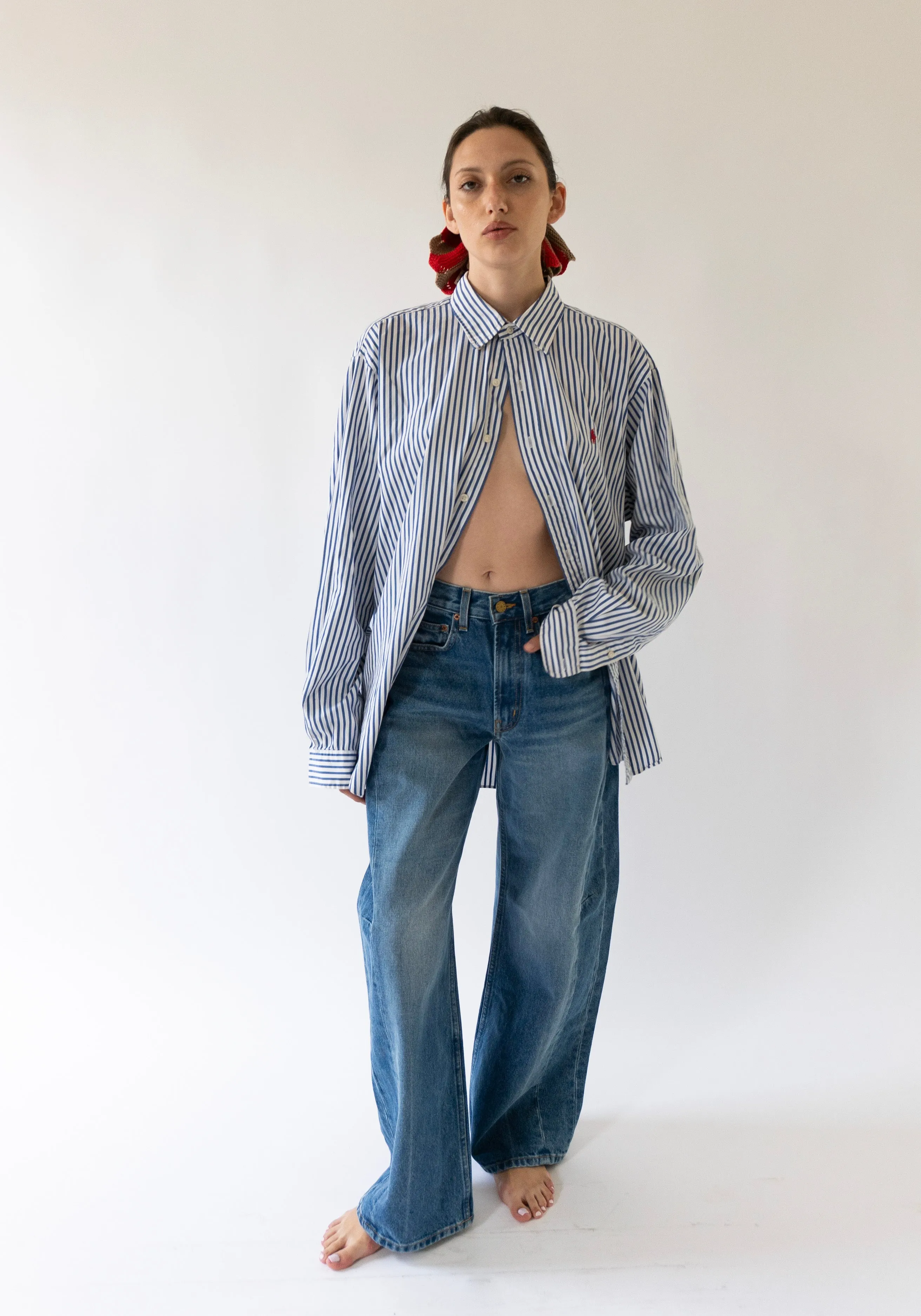 Relaxed Lasso Long Jean in Hyde Wash