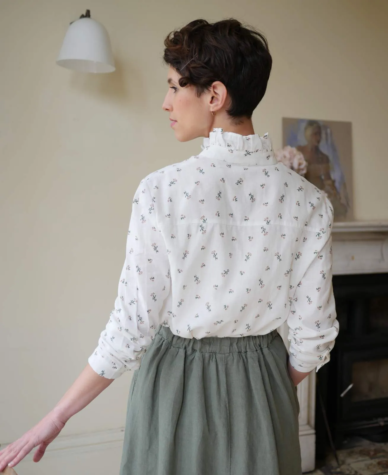 Rose Frill Collar Blouse