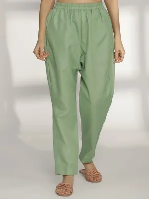 SageGreen CottonSlub Pants