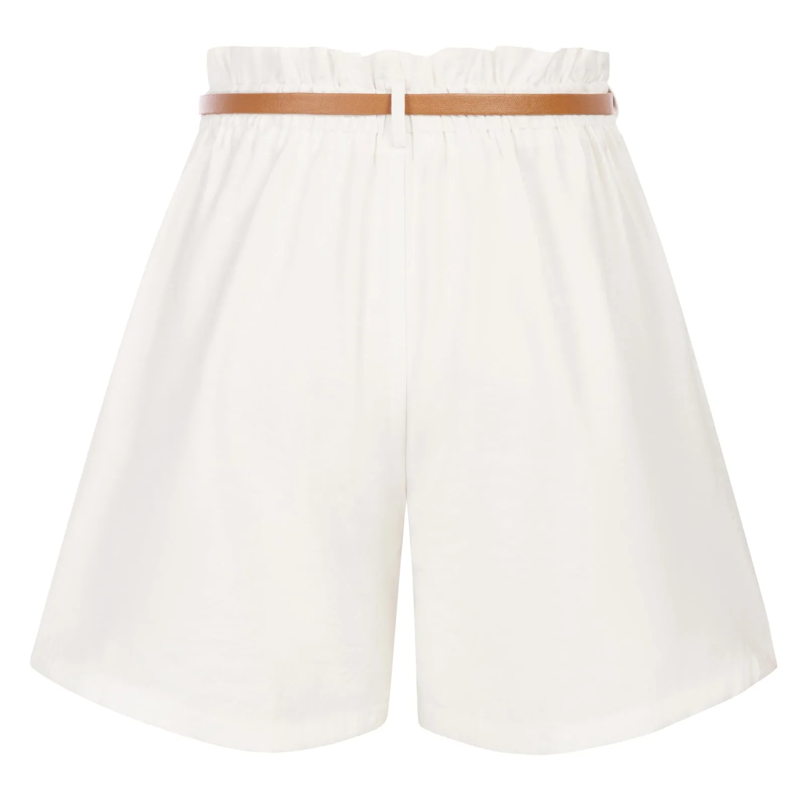 Seckill Offer⌛Wide Leg Shorts with Belt High Waist Pleated Front Shorts