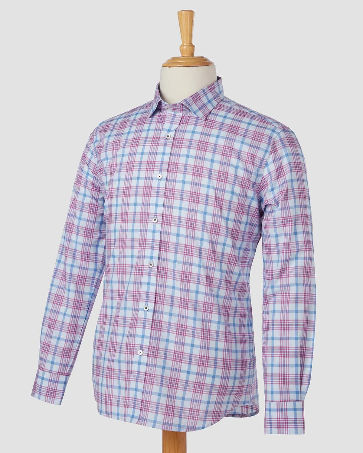 Somelos Blueberry Patchwork Checked Shirt