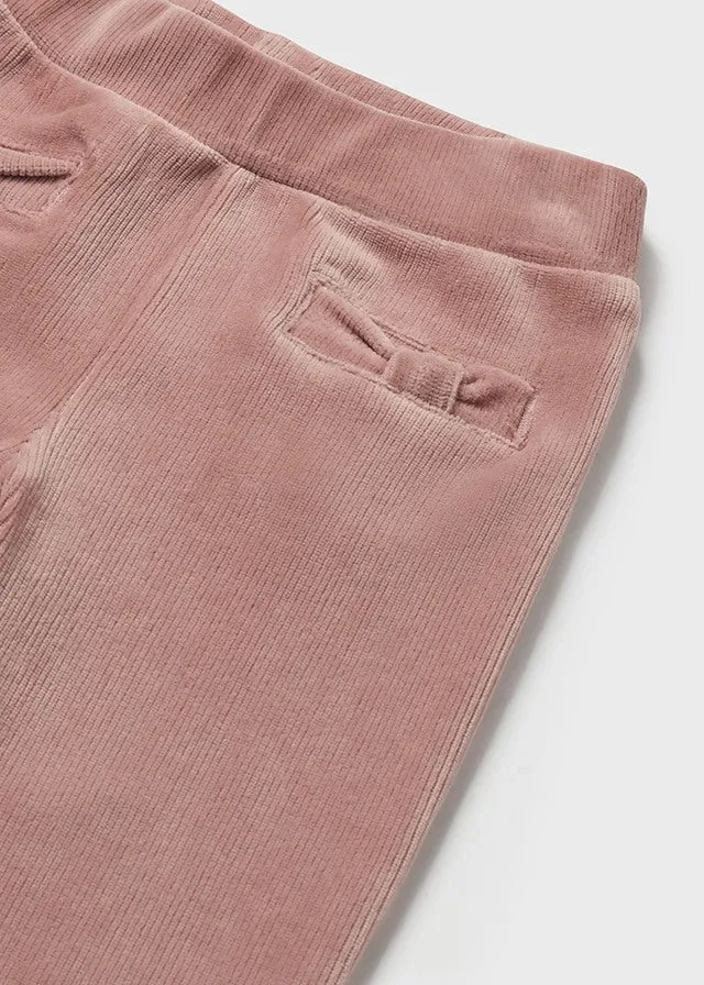 Stretchy Velour Cord Pants, Rose, 514