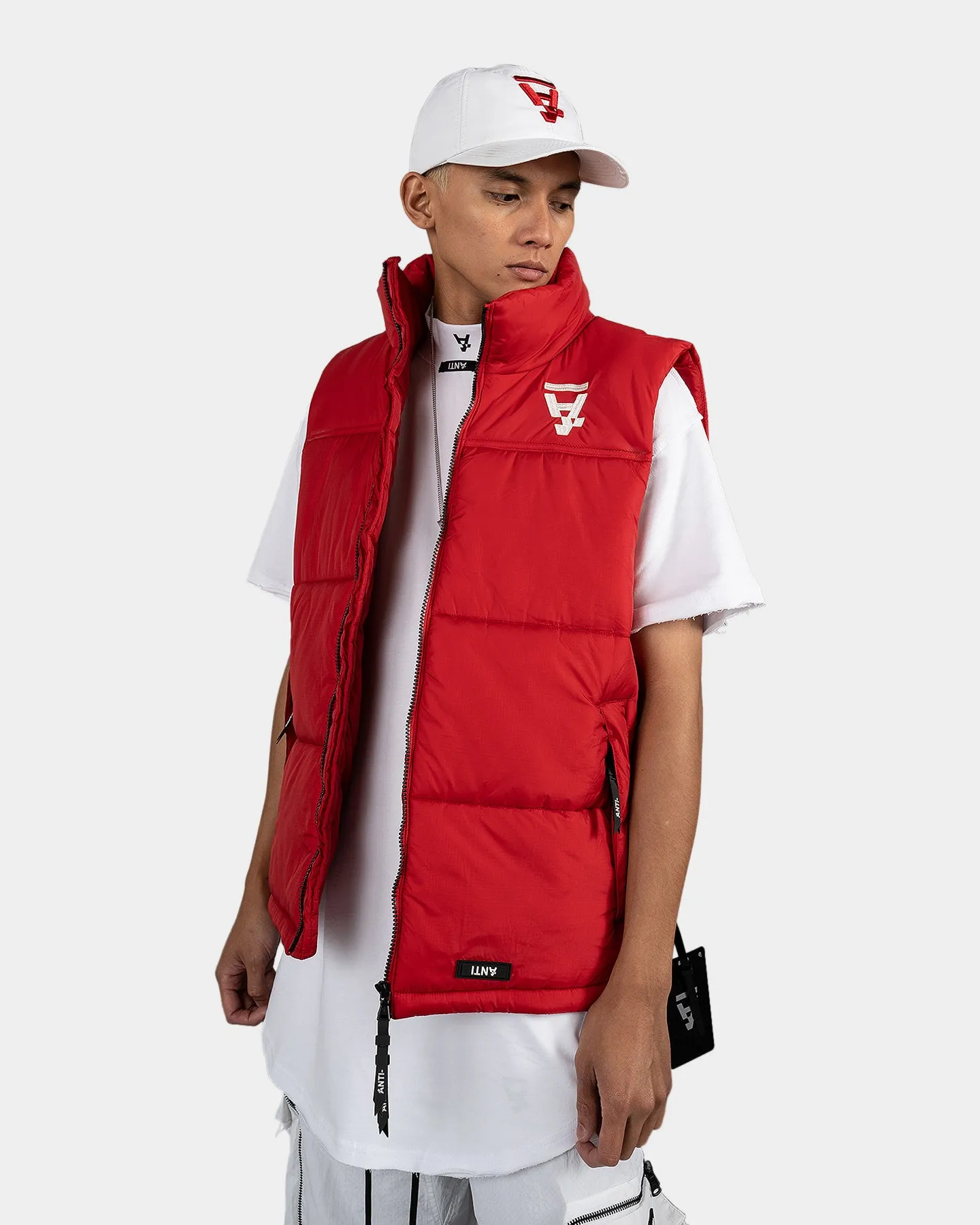 The Anti-Order Hyphen ATD Puffer Vest Red