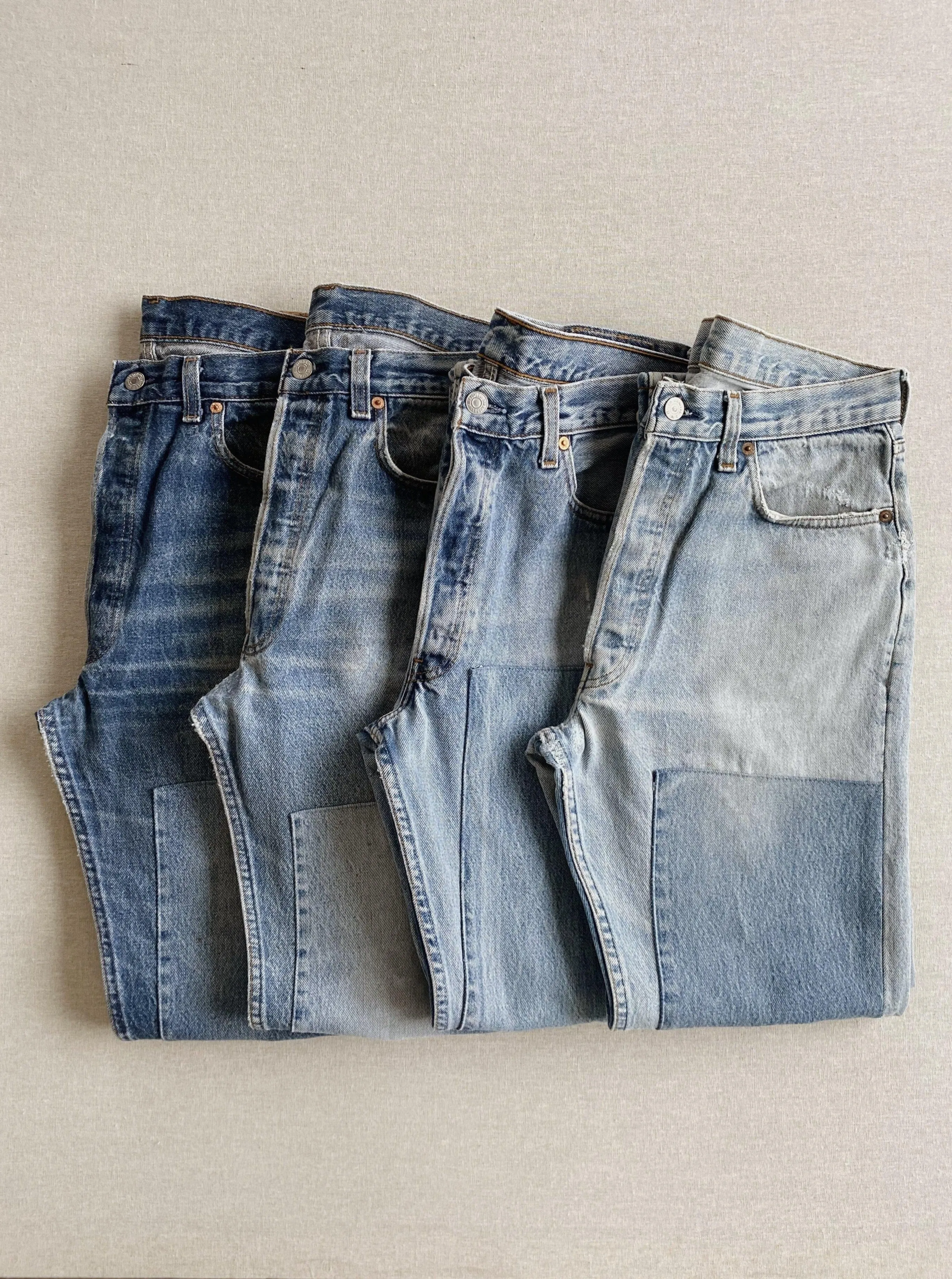 vintage patchwork jean no. 2 with original hem