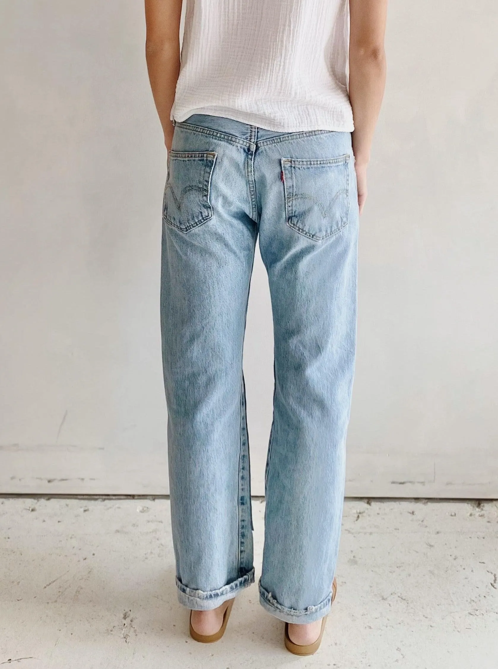 vintage patchwork jean no. 2 with original hem