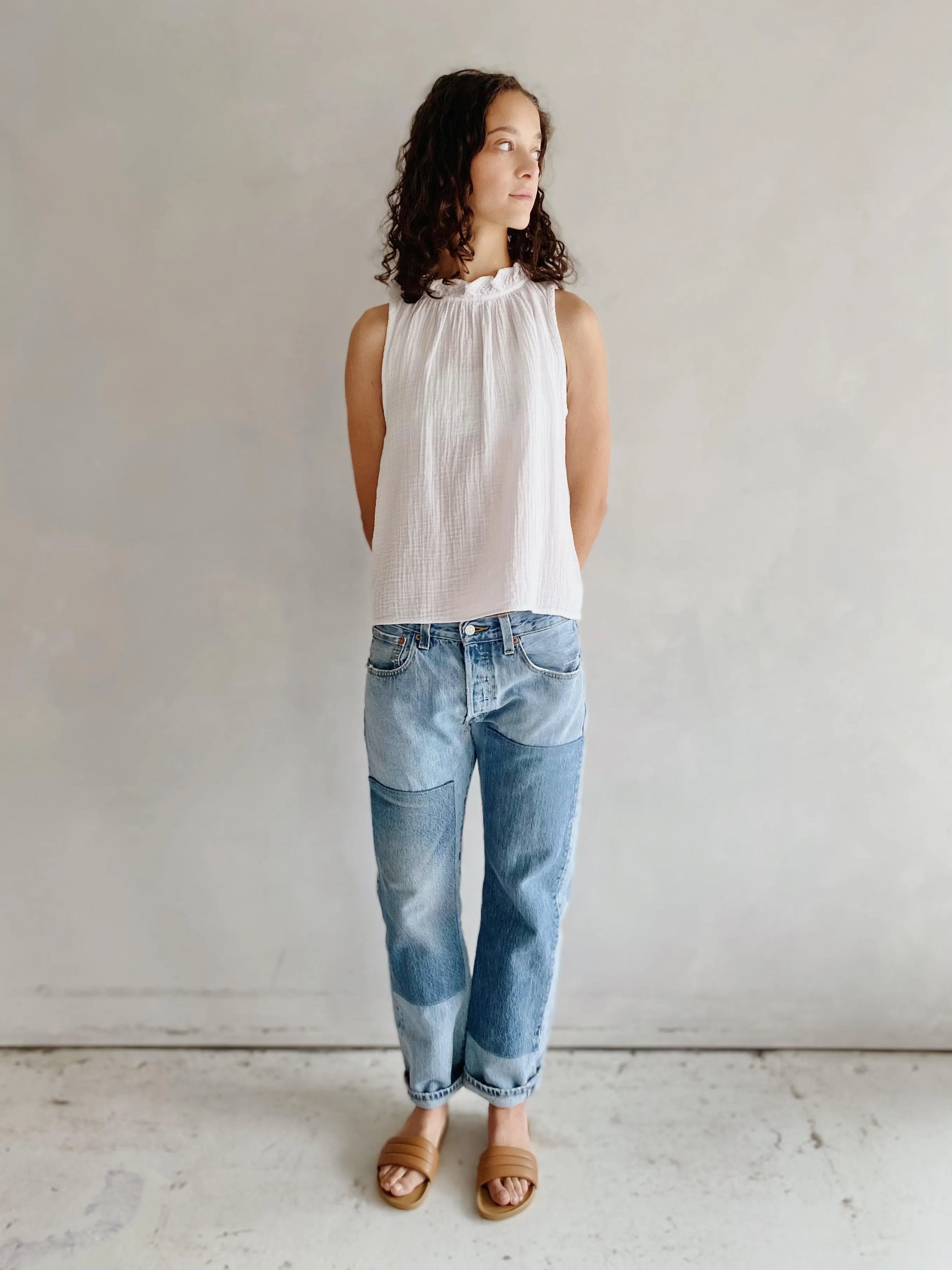 vintage patchwork jean no. 2 with original hem