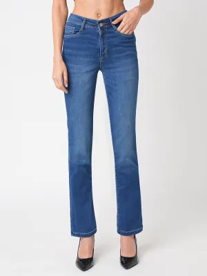 Women High-Rise Slim Straight Fit Jeans