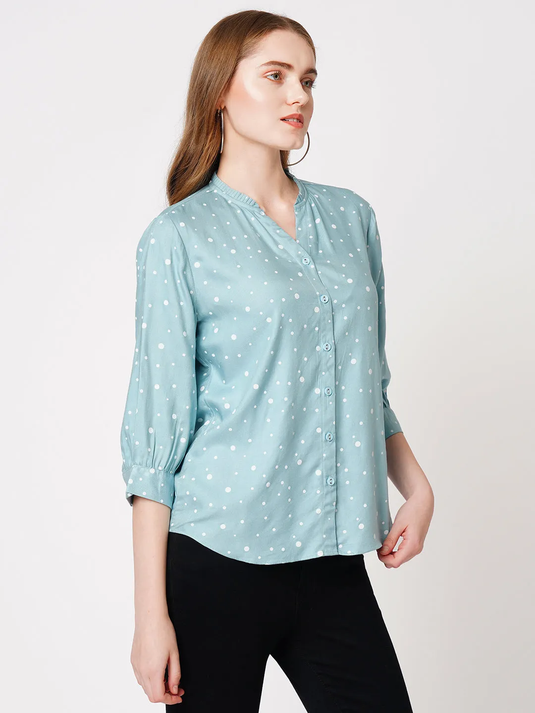 Women Printed Slim Fit Casual Shirt