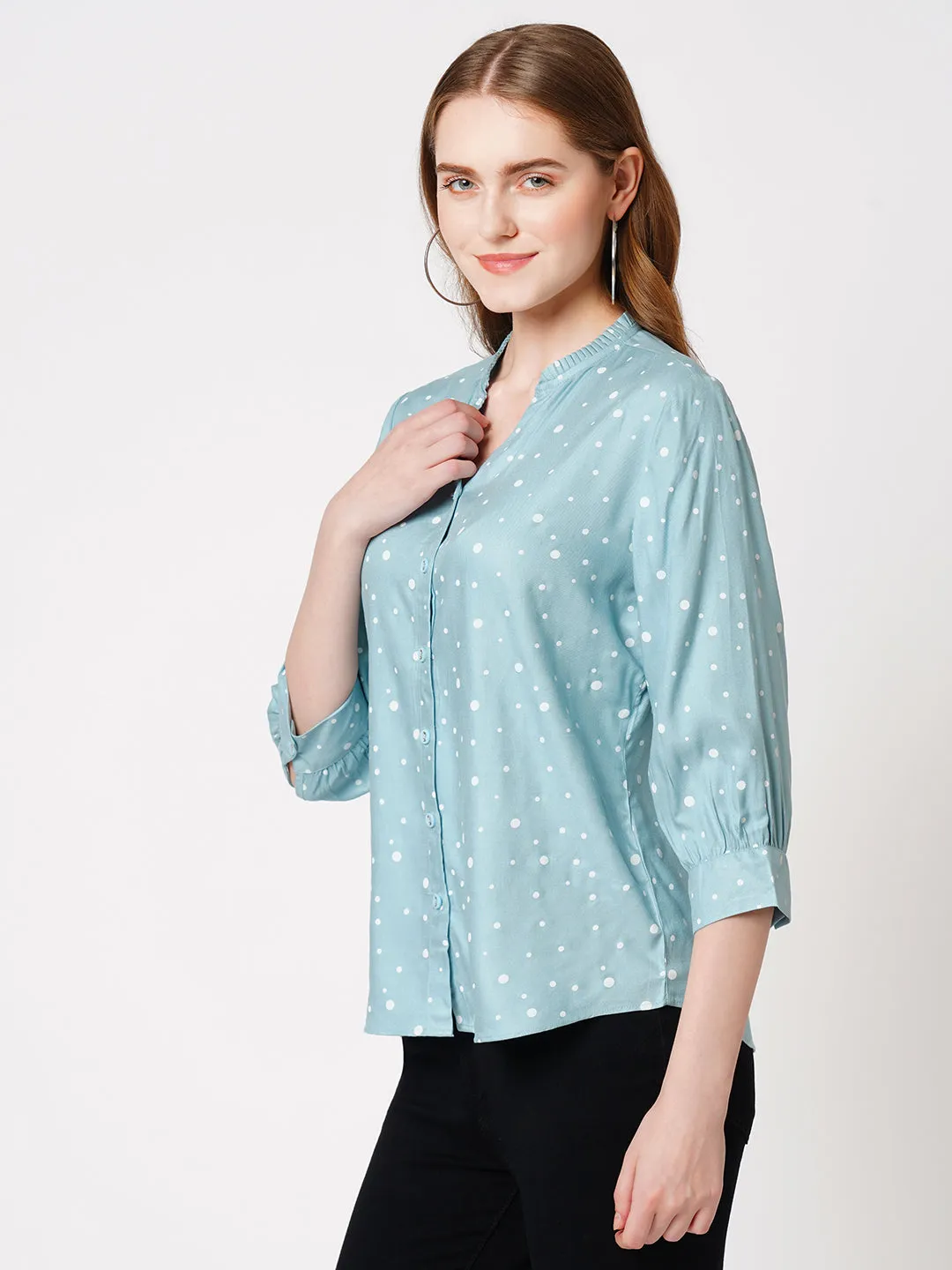 Women Printed Slim Fit Casual Shirt