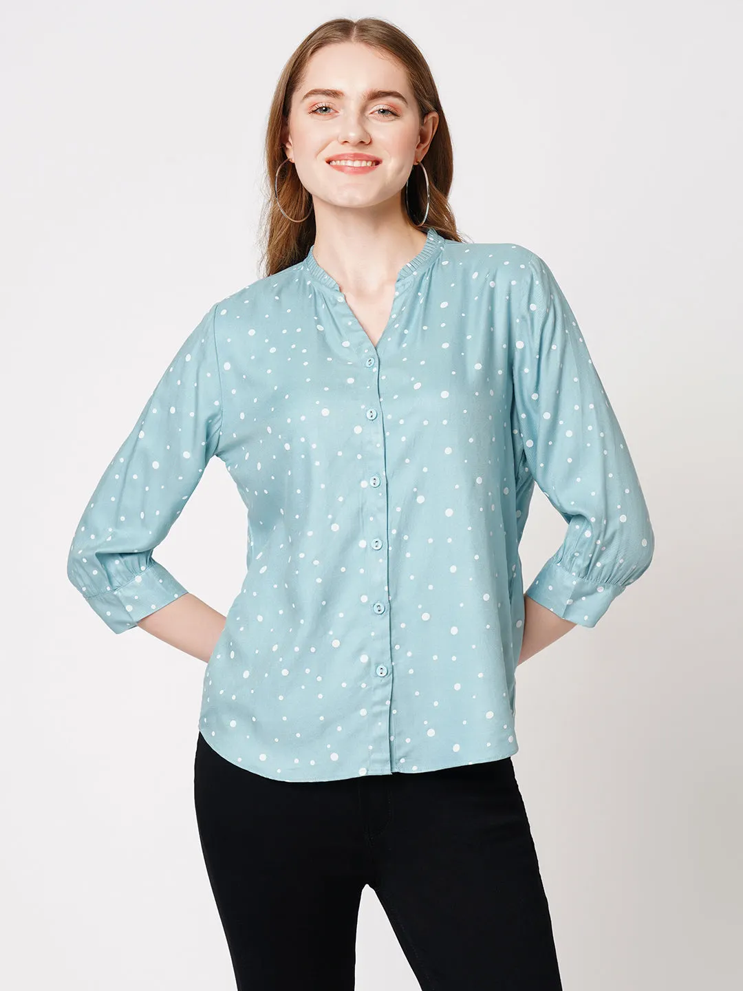 Women Printed Slim Fit Casual Shirt