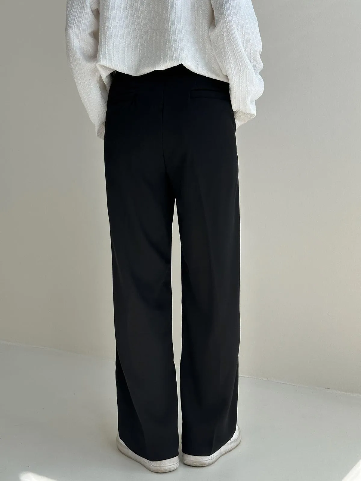 Zhou Smart Office Fold Pleated Trousers