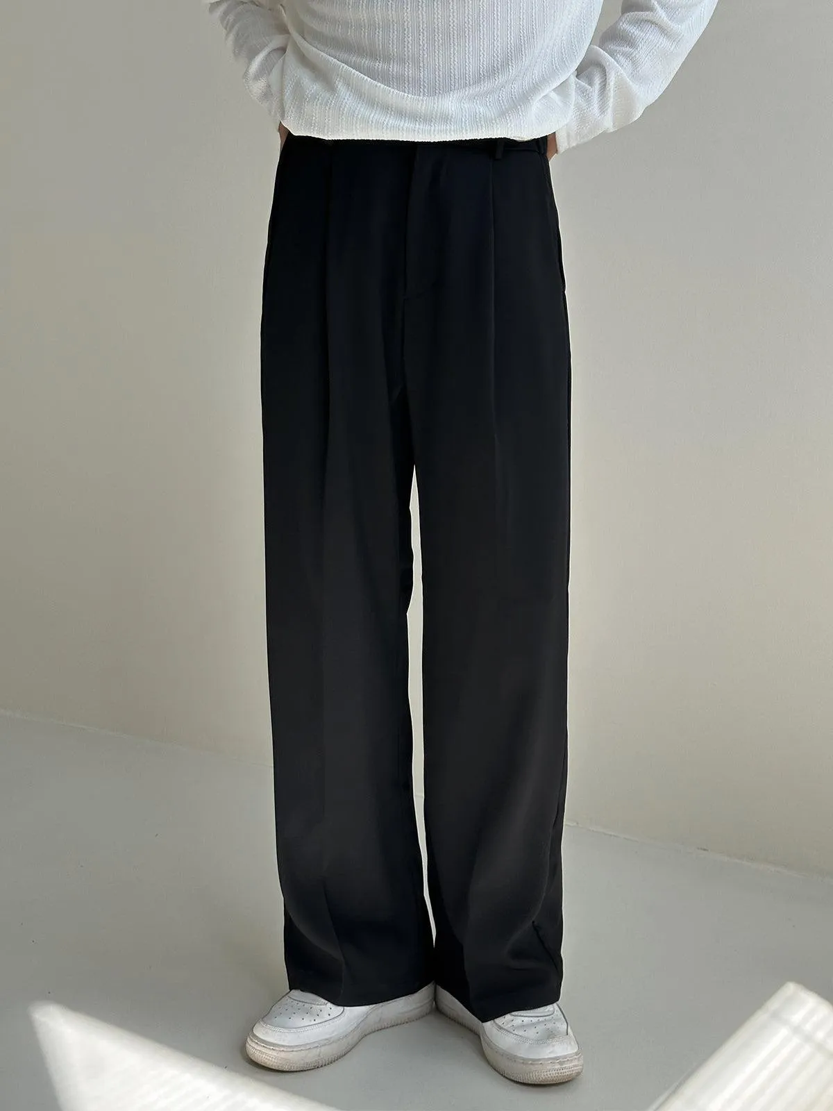 Zhou Smart Office Fold Pleated Trousers